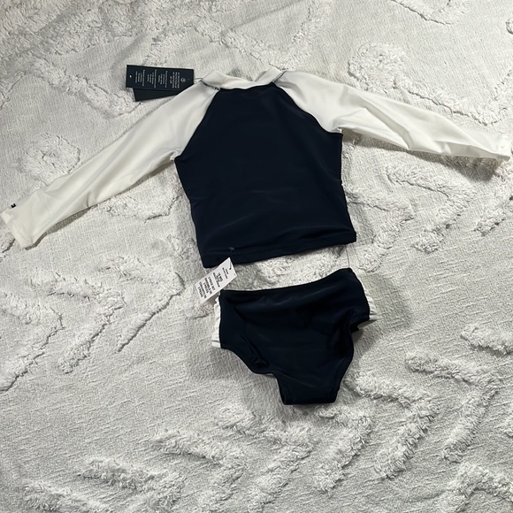 Tommy Hilfiger Baby Girl 2 Piece Rash Guard UV Protection Swim Set 18 Months - Picture 7 of 11